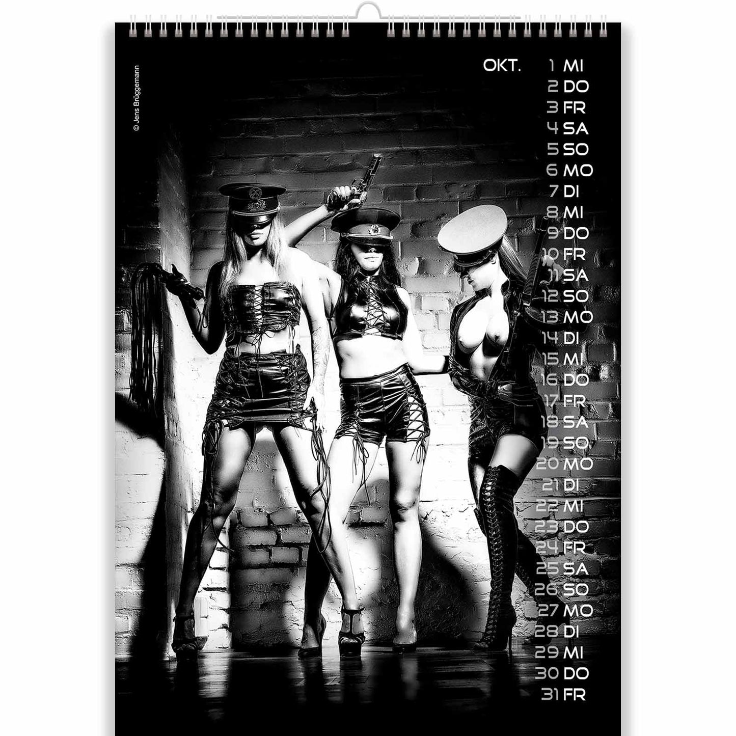 Three Horny Slaves in Fetish Calendar