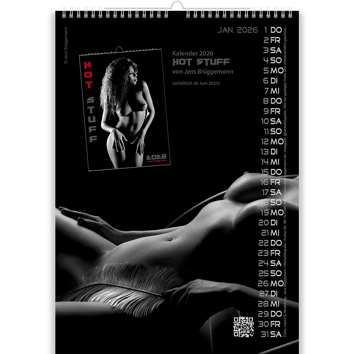 Small Adult Calendar Hot Stuff Back Cover