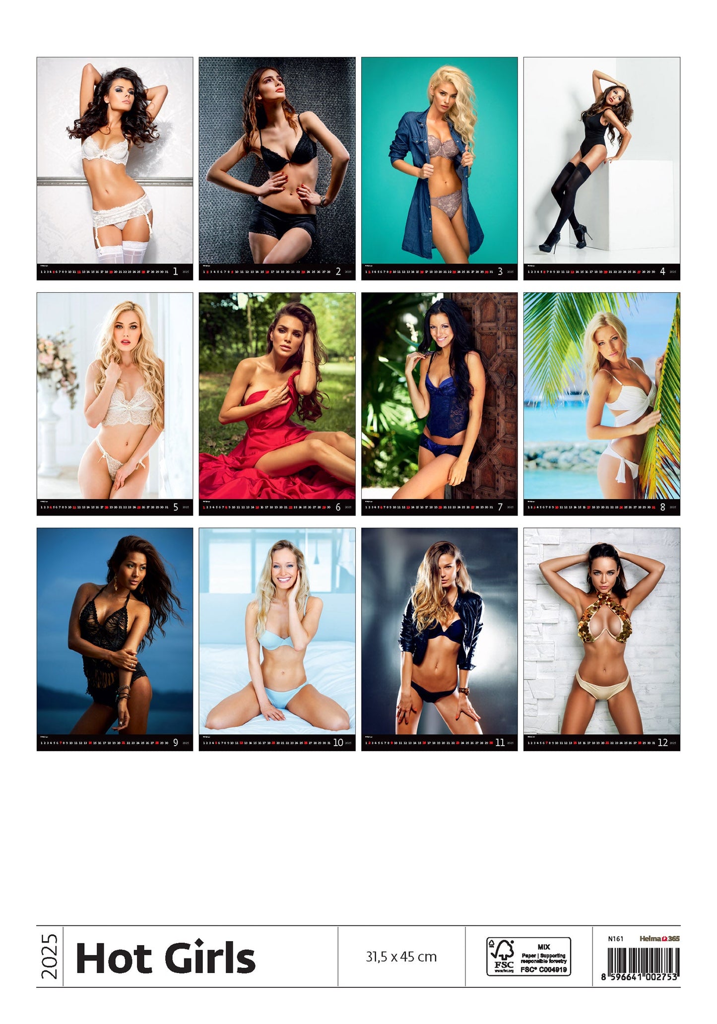 Sexy-Women-Calendar-2025 overview