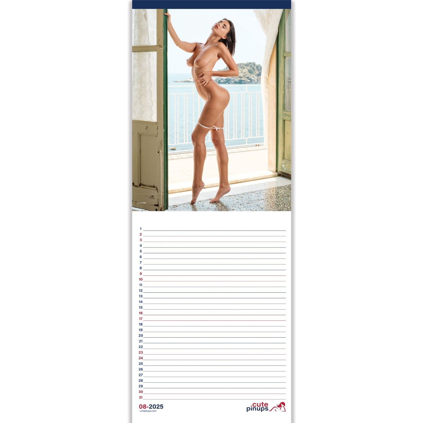  Note My Babe Small Nude Calendar 2025 