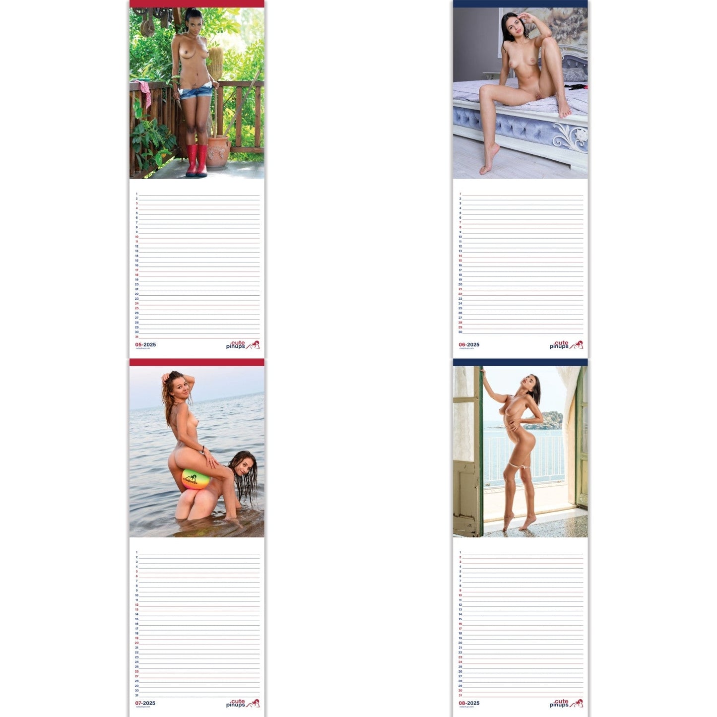  Note My Babe Small Nude Calendar 2025 overview