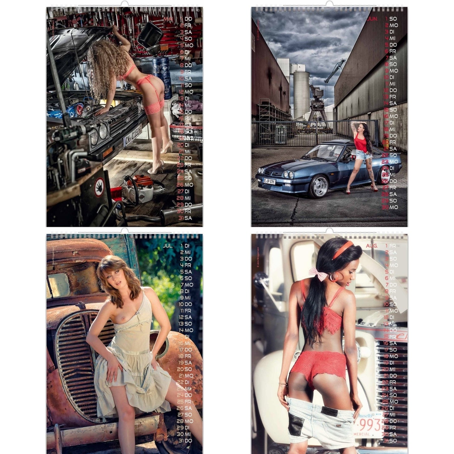 Girls Love CAr in Sexy Vintage Car Calendar