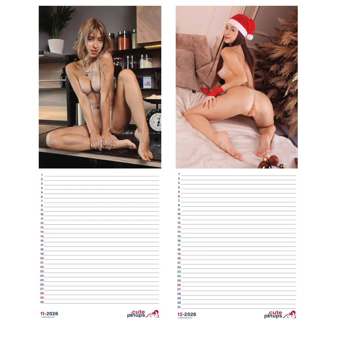 Daring Erotic A4 Calendar for with Writing Space 2026 - Image 5