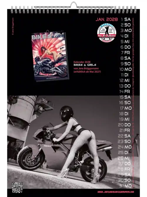 3BG-27 Jens A3 Bikes and Girls 2027 + free 2026 calendar