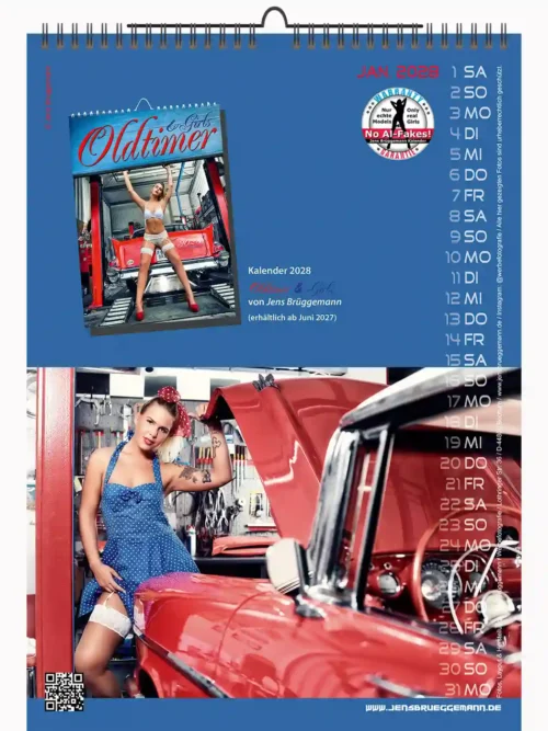 3OT-27 Jens A3 Oldtimer and Girls 2027 + free 2026 calendar