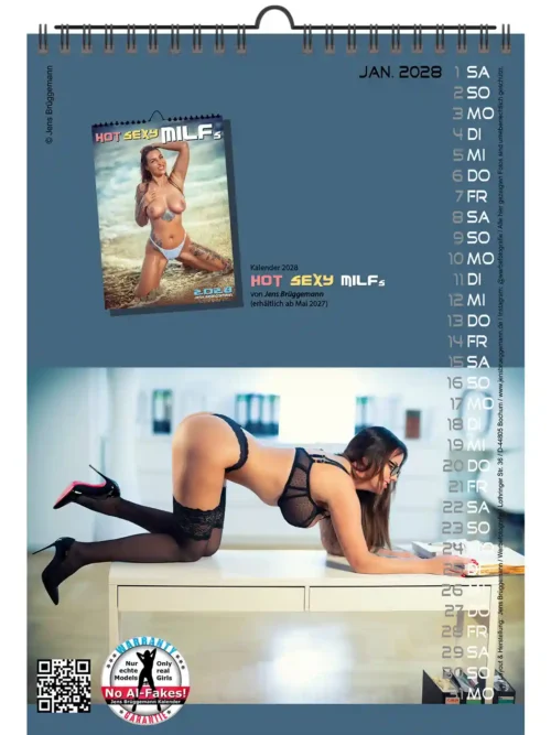 4SM-27 Jens A4 Hot Sexy Milf 2027 + free 2026 calendar