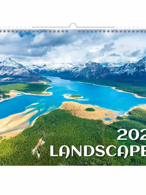 C128-27 Scenic Landscape Wall Calendar A3+ 2027 + free 2026 calendar