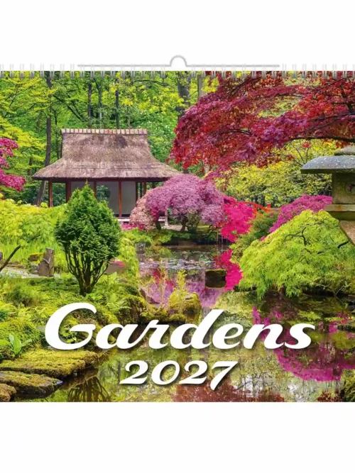 Garden Scenes Wall Calendar A3+ 2027 + free 2026 calendar