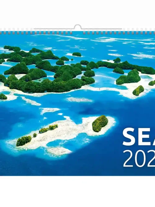 C131-27 Ocean and Sea View Wall Calendar A3+ 2027 + free 2026 calendar