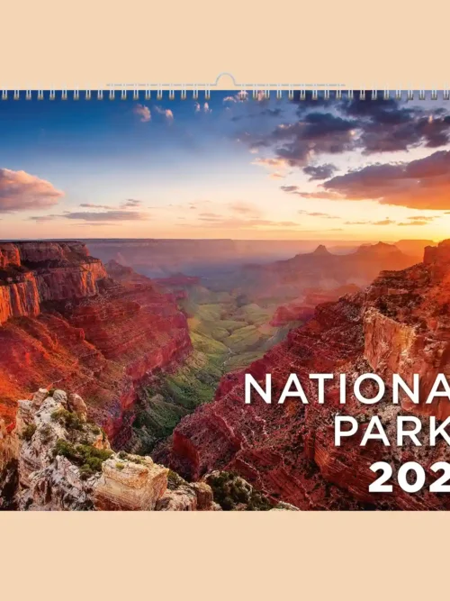 National Parks 2027 wall calendar A3+, front cover: Grand Canyon at sunset, Arizona, USA