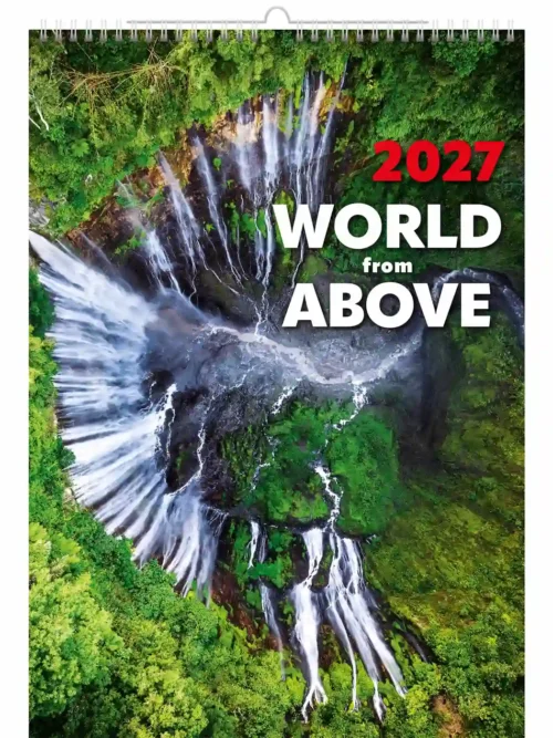 C139-27 World From Above Calendar A3+ 2027 + free 2026 calendar