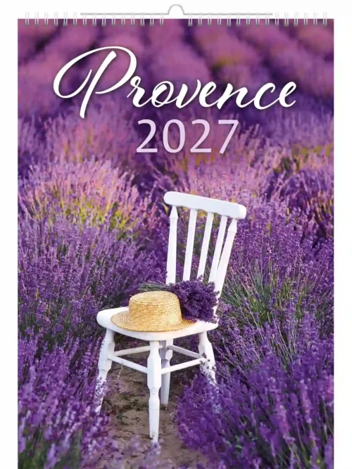 C142-27 Purple in Provence Calendar A3+ 2027 + free 2026 calendar