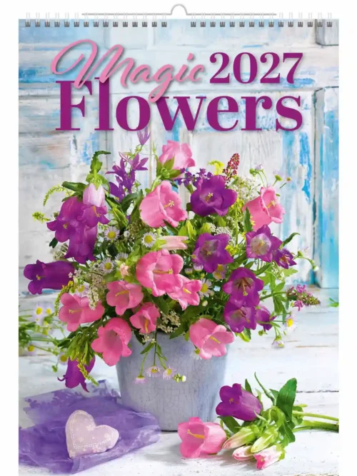 C145-27 Flower Bouquet Calendar A3+ 2027 + free 2026 calendar