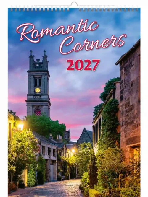 C147-27 Romantic Alleys Calendar A3+ 2027+ free 2026 calendar