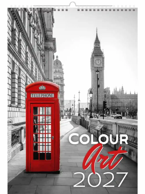C148-27 Colour art Calendar A3+ 2027 + free 2026 calendar
