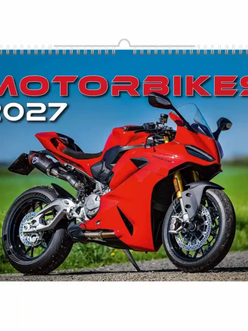 C154-27 Racing Bikes Calendar A3+ 2027 + free 2026 calendar