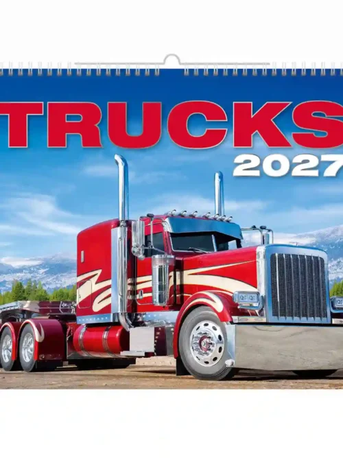 C155-27 Trucks and Lorries Calendar A3+ 2027 + free 2026 calendar