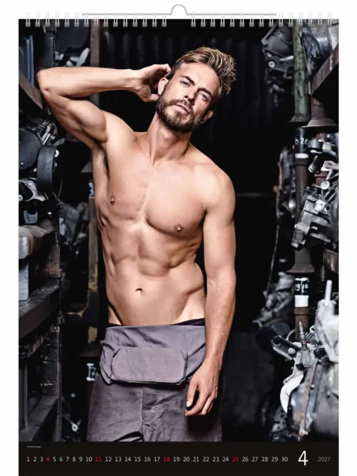 C160-27 Calendar 2027 – Sexy Men Photo A3+ size + free 2026 calendar