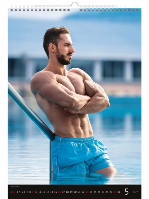 C160-27 Calendar 2027 – Sexy Men Photo A3+ size + free 2026 calendar