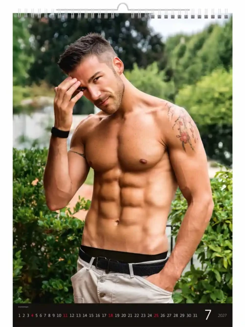 C160-27 Calendar 2027 – Sexy Men Photo A3+ size + free 2026 calendar