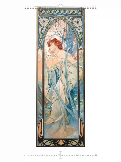 C251-27 Alfons Mucha Calendar A2 2027 + free 2026 calendar