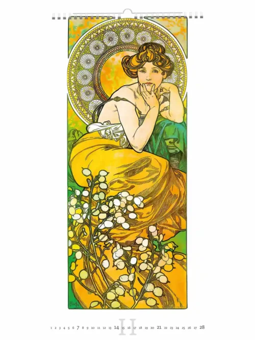 C251-27 Alfons Mucha Calendar A2 2027 + free 2026 calendar