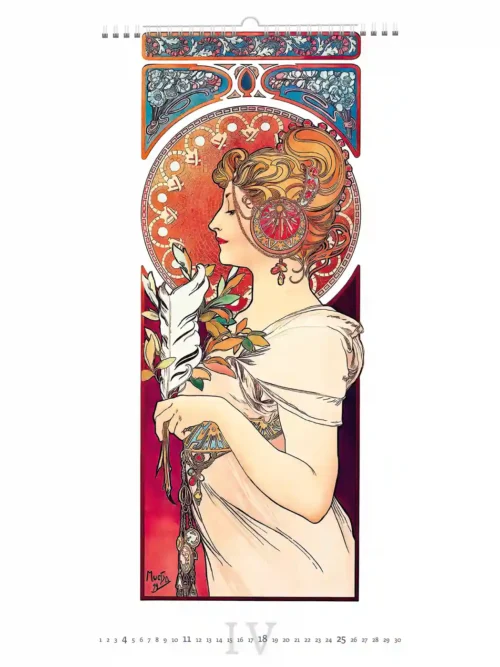 C251-27 Alfons Mucha Calendar A2 2027 + free 2026 calendar