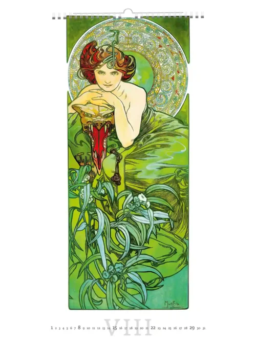 C251-27 Alfons Mucha Calendar A2 2027 + free 2026 calendar