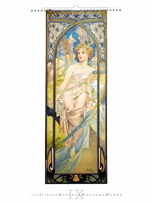 C251-27 Alfons Mucha Calendar A2 2027 + free 2026 calendar