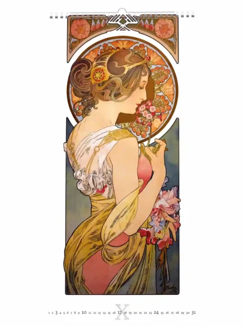 C251-27 Alfons Mucha Calendar A2 2027 + free 2026 calendar