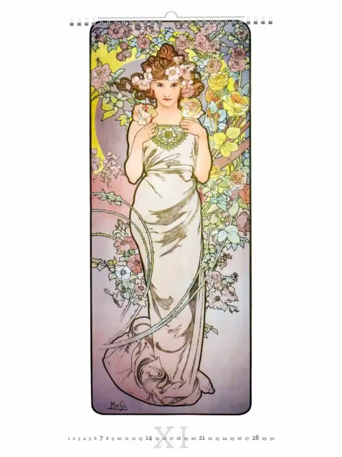 C251-27 Alfons Mucha Calendar A2 2027 + free 2026 calendar