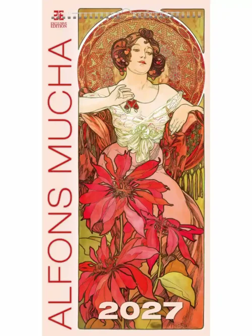 C251-27 Alfons Mucha Calendar A2 2027 + free 2026 calendar