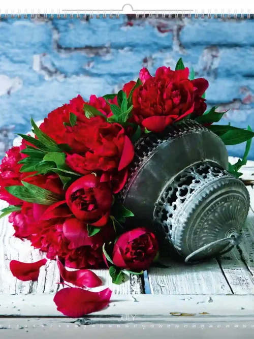 C260-27 Romantic Flower Arrangement Calendar A2 2027 + free 2026 calendar