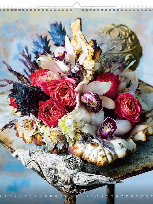 C260-27 Romantic Flower Arrangement Calendar A2 2027 + free 2026 calendar