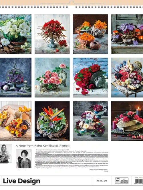 Live Design 2027 wall calendar, back cover showing all twelve monthly photos