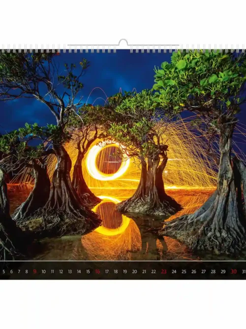 C266-27 About light 2027 calendar 48×33 cm + free 2026 calendar