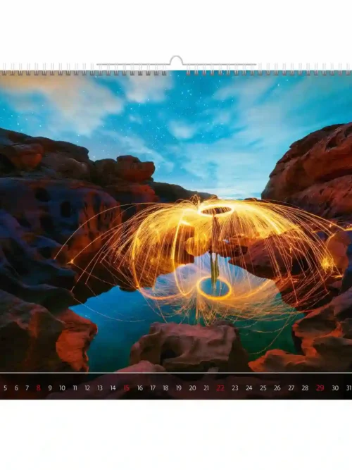 C266-27 About light 2027 calendar 48×33 cm + free 2026 calendar