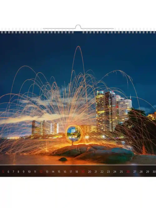 C266-27 About light 2027 calendar 48×33 cm + free 2026 calendar