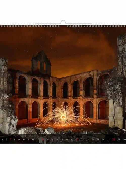 C266-27 About light 2027 calendar 48×33 cm + free 2026 calendar