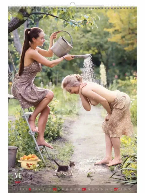 C277-27 Female Charm Calendar B3 size 2027 + free 2026 calendar