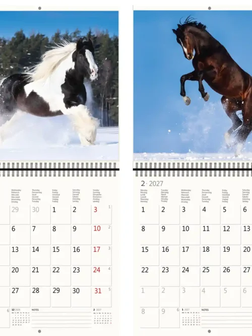 CA03-2027 Writing kalender 30 x 30 Horses