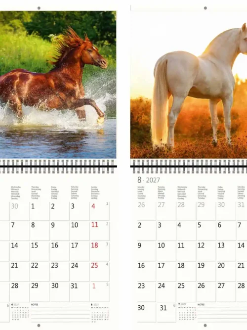 CA03-2027 Writing kalender 30 x 30 Horses