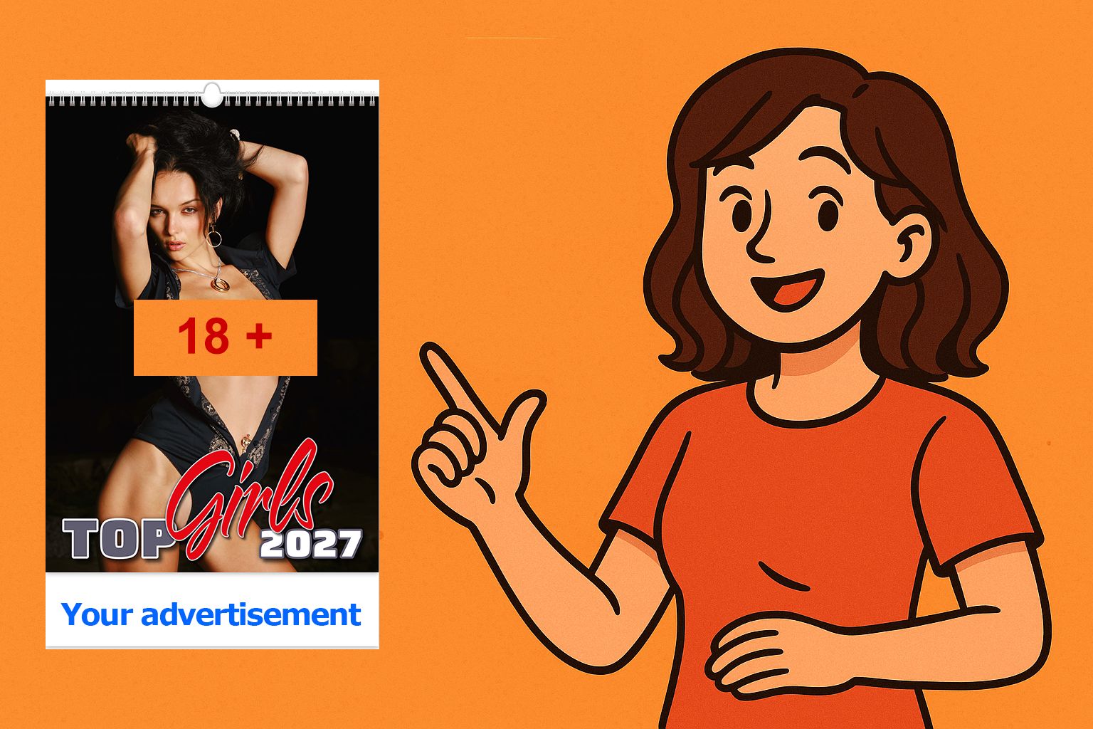 Your logo, our pin-ups